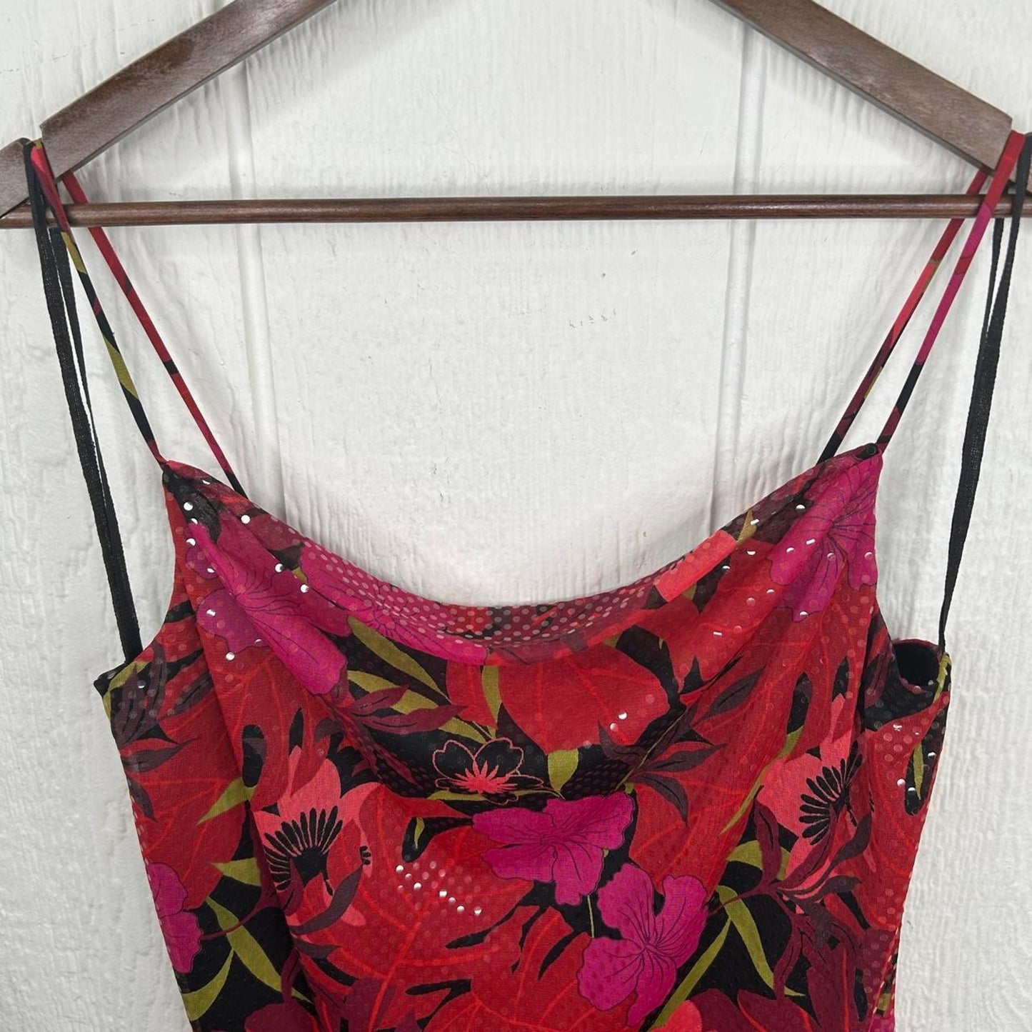 Vintage y2k Floral Hawaiian Sparkly Dress (12)