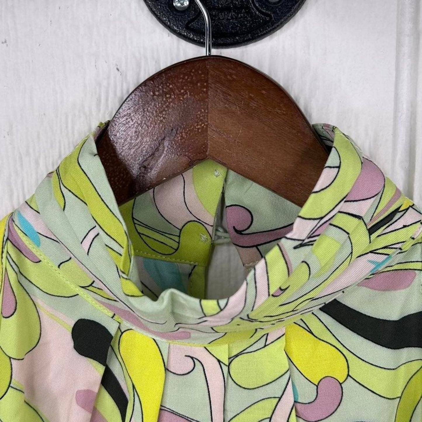 2000s y2k Pucci Style Pastel Halter Top (S)