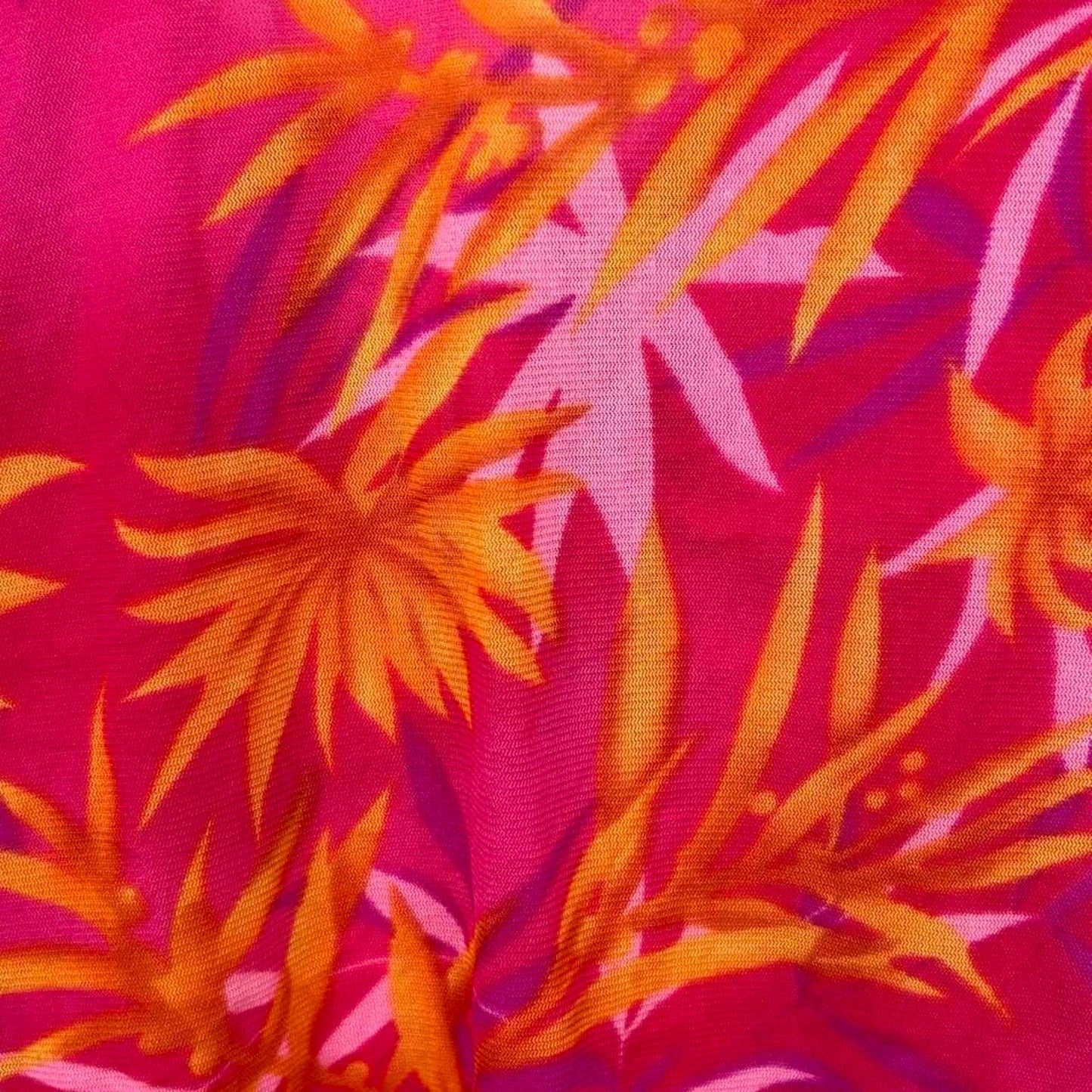 2000s y2k Hawaiian Tropical Palm Pattern Tank Top (M)