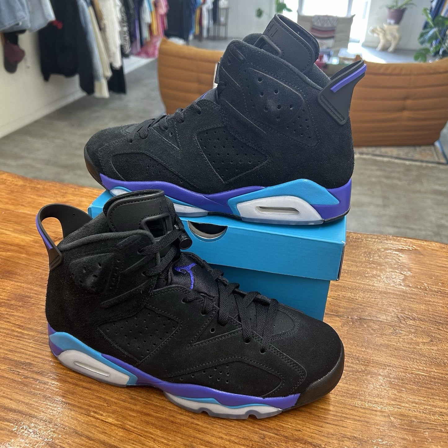 Size 9 - Air Jordan 6 Retro Aqua Worn Once OG All