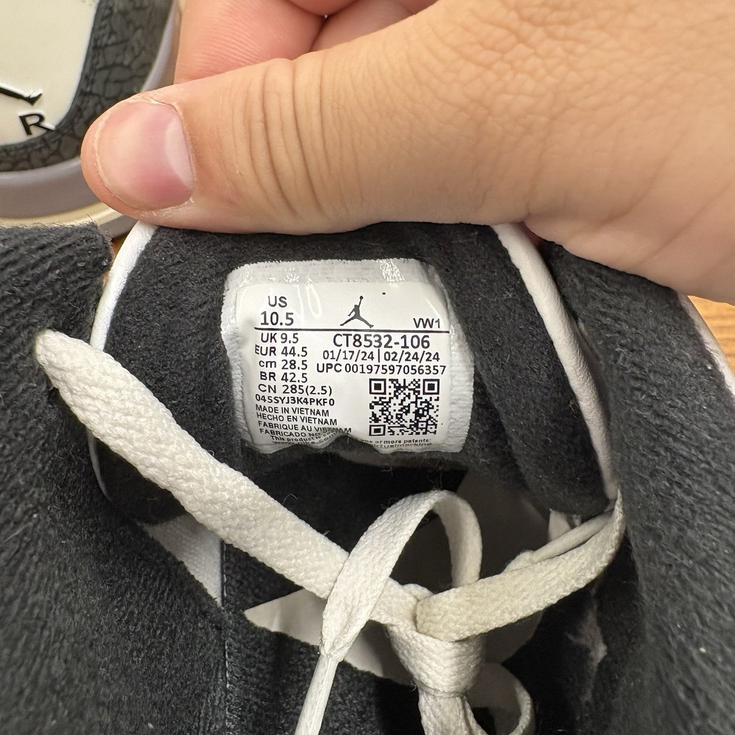 Size 10.5 -Jordan 3 Retro Cement Grey