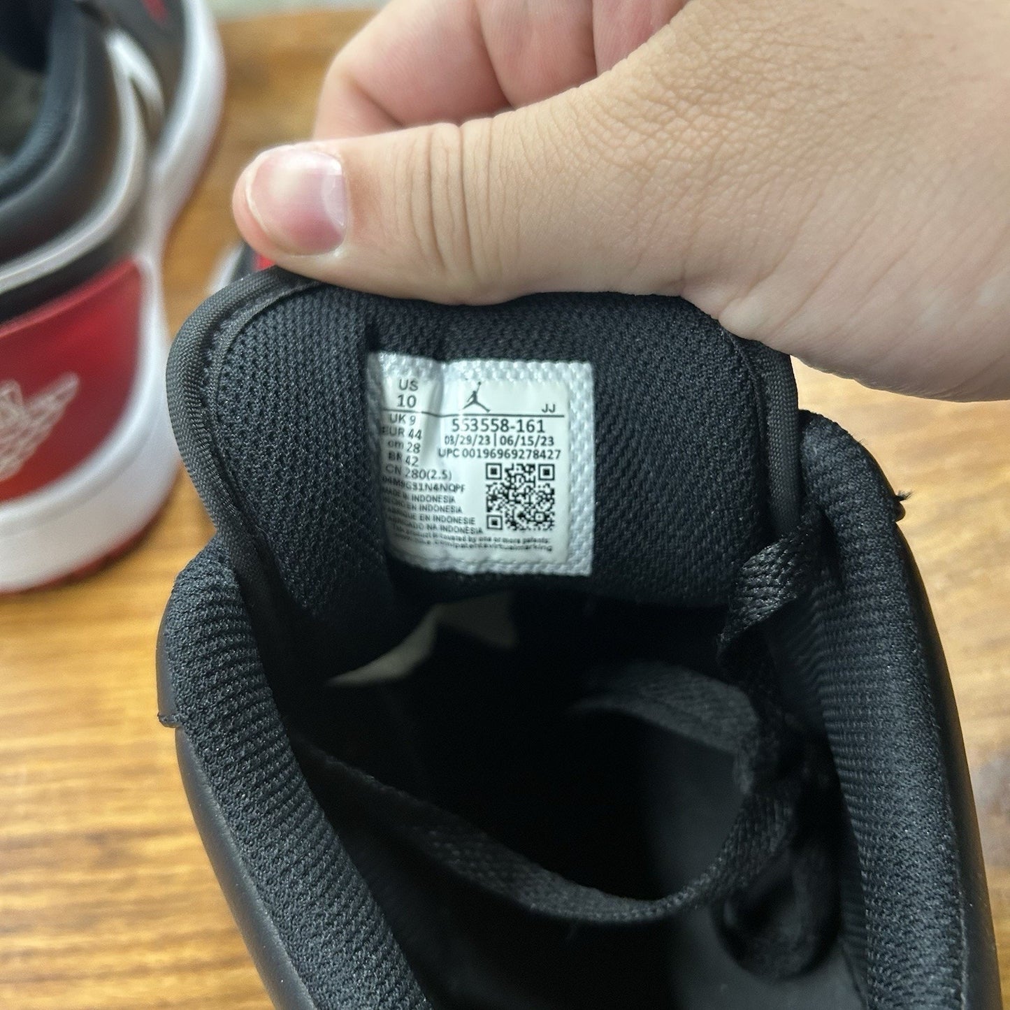 Jordan 1 Low Bred Toe - Used - 10 Men's