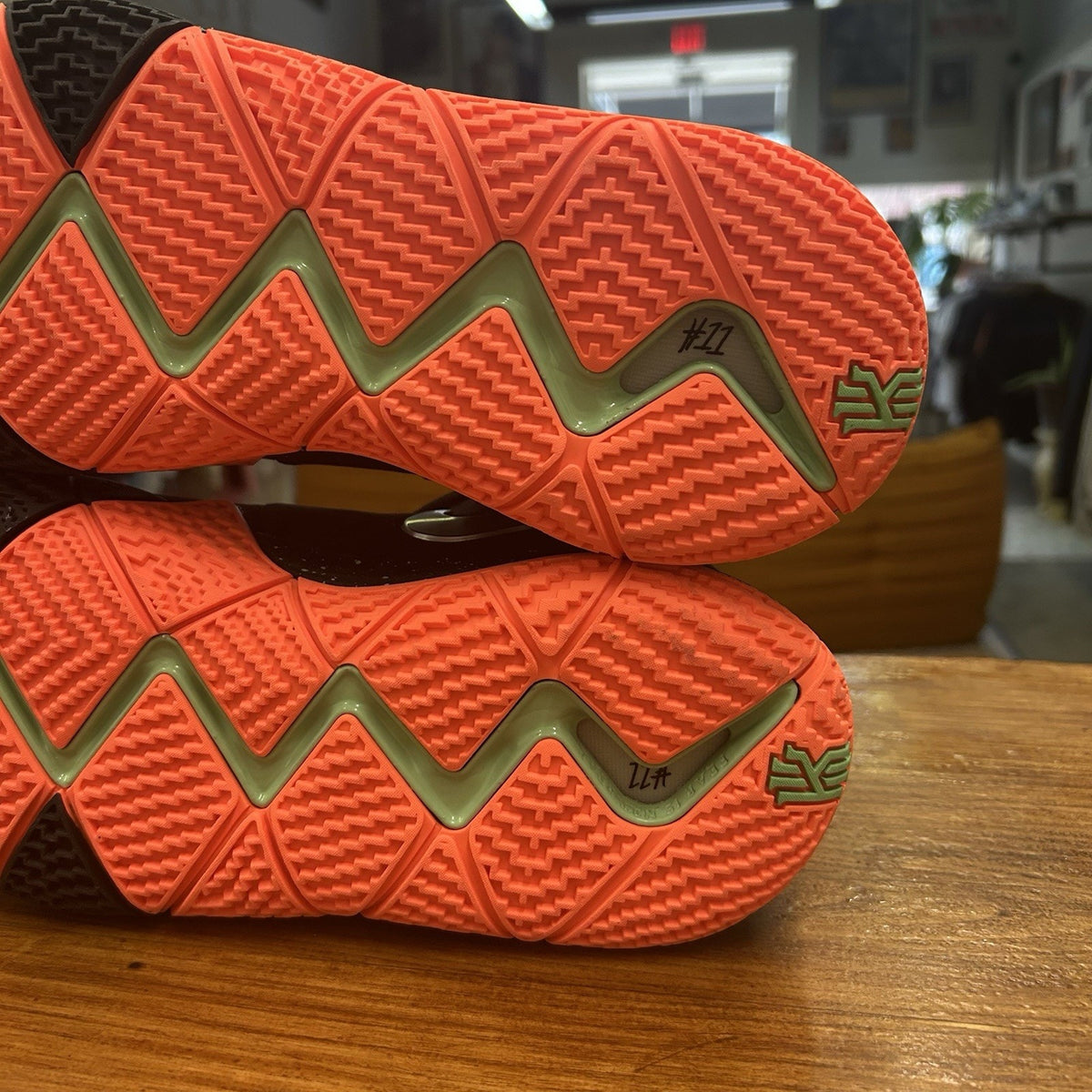 Size 12 - Nike Kyrie 4 Silver Orange Worn Once No Box