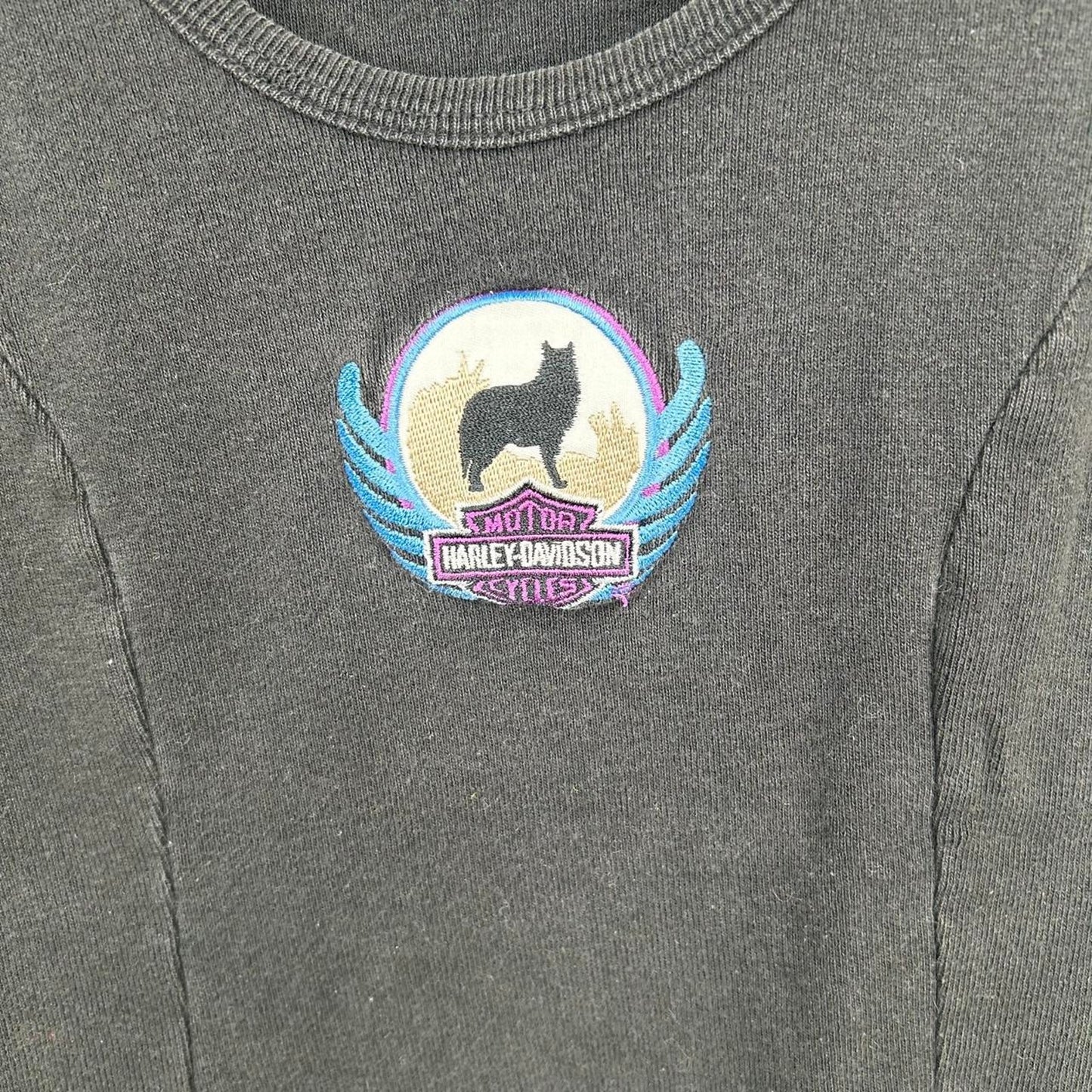 Vintage Harley Davidson Wolf St. Pete Florida Femme Skin Tight Tank (M)