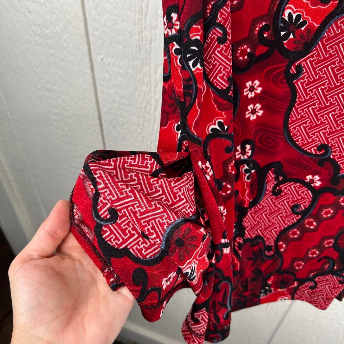 Vintage 90’s Paisley Witchy Floral Print Two Piece Stretchy Matching Skirt & Top (M)