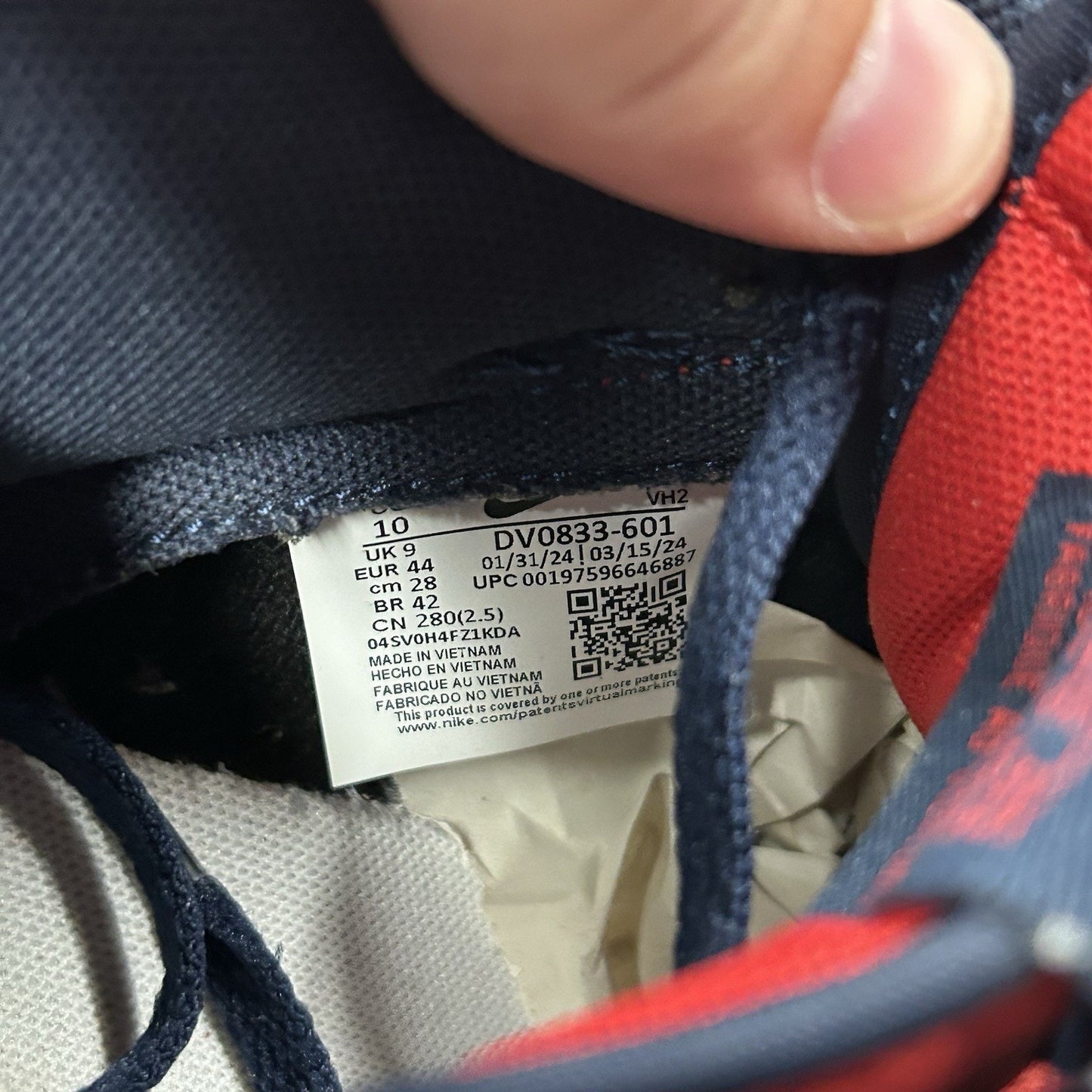Nike Dunk Low Navy Red - Used - 10 Men's