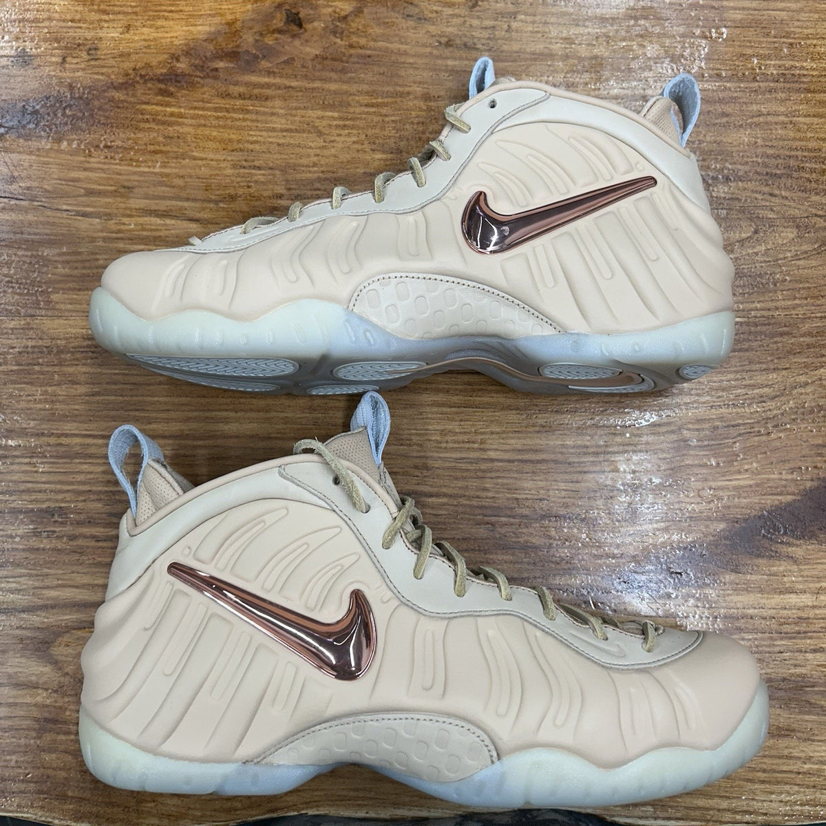 Size 11.5 - Nike Air Foamposite Pro Premium Vachetta Tan Tried On