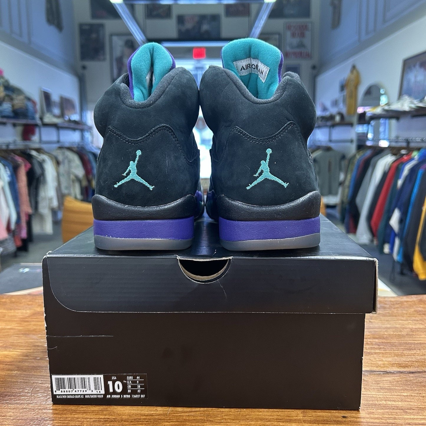 Size 10 - Air Jordan 5 Retro Black Grape