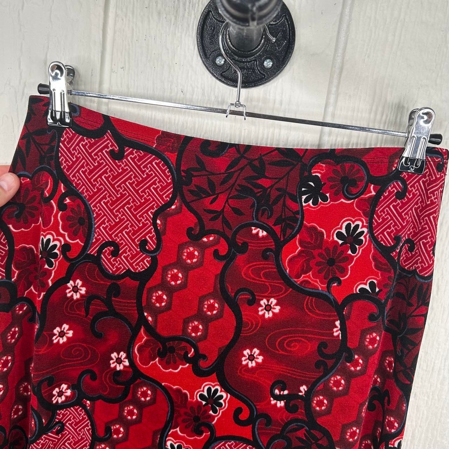 Vintage 90’s Paisley Witchy Floral Print Two Piece Stretchy Matching Skirt & Top (M)