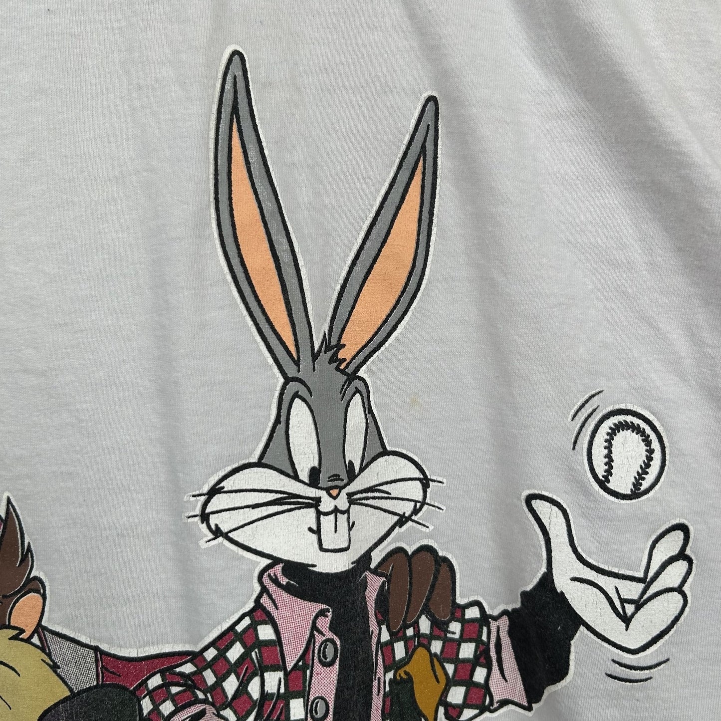 Vintage 1994 Bugs Bunny & Taz Button-Up Baseball Style (L)