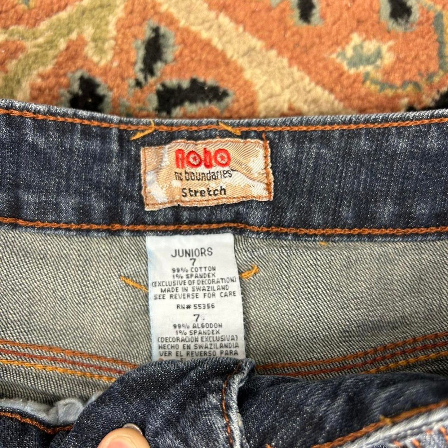 2000s y2k Nobo Low-Rise Flare Leg Embroidered Boho Jeans