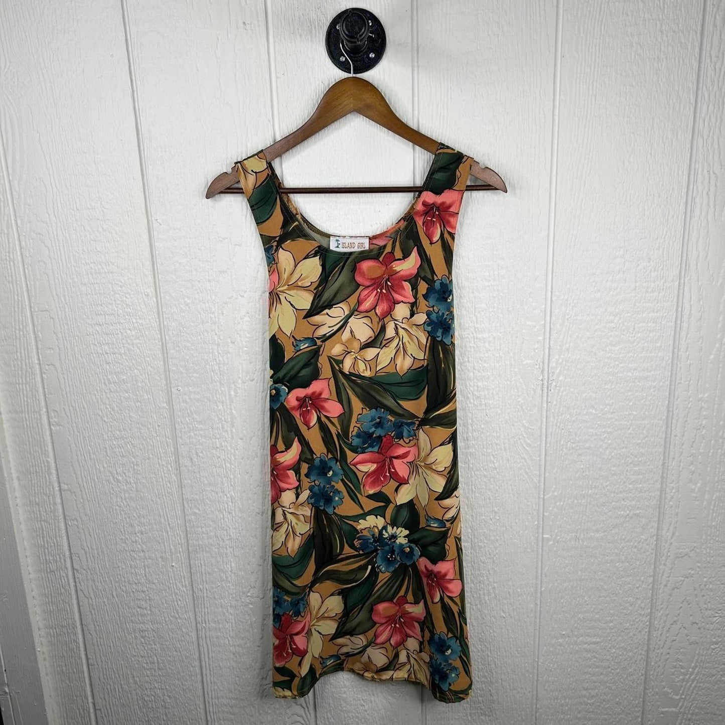 Vintage Island Girl Hawaiian Style Floral Dress (XS)