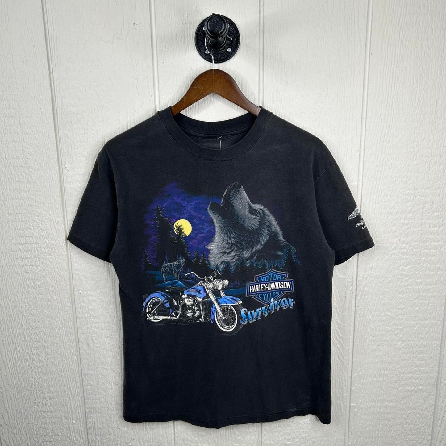 Vintage 90’s Harley Davidson Wolf Nature Graphic Tee (L)
