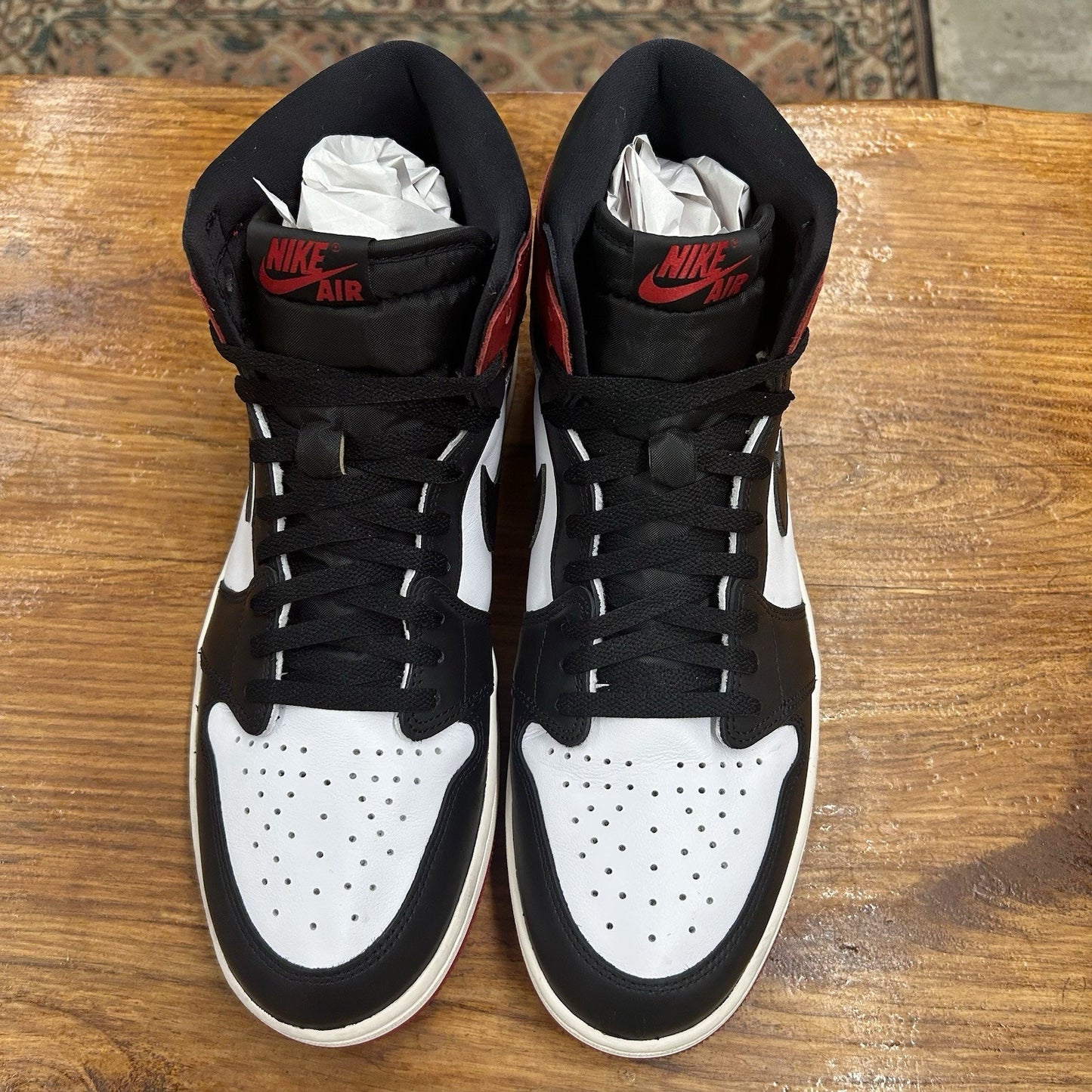 Size 13 - Air Jordan 1 Retro OG High Black Toe Reimagined Used