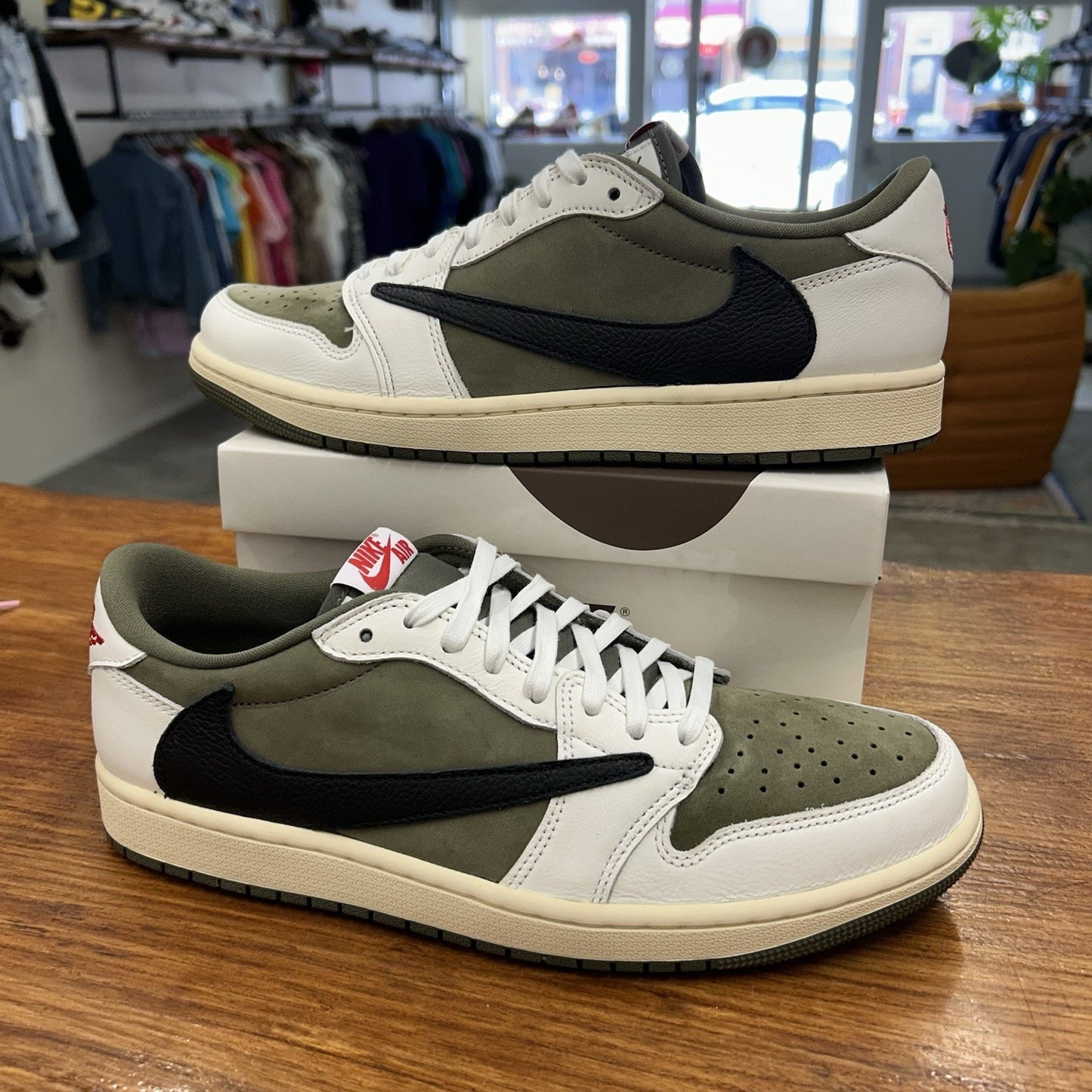Size 10.5 - Travis Scott x Air Jordan 1 Retro OG SP Low Reverse Olive