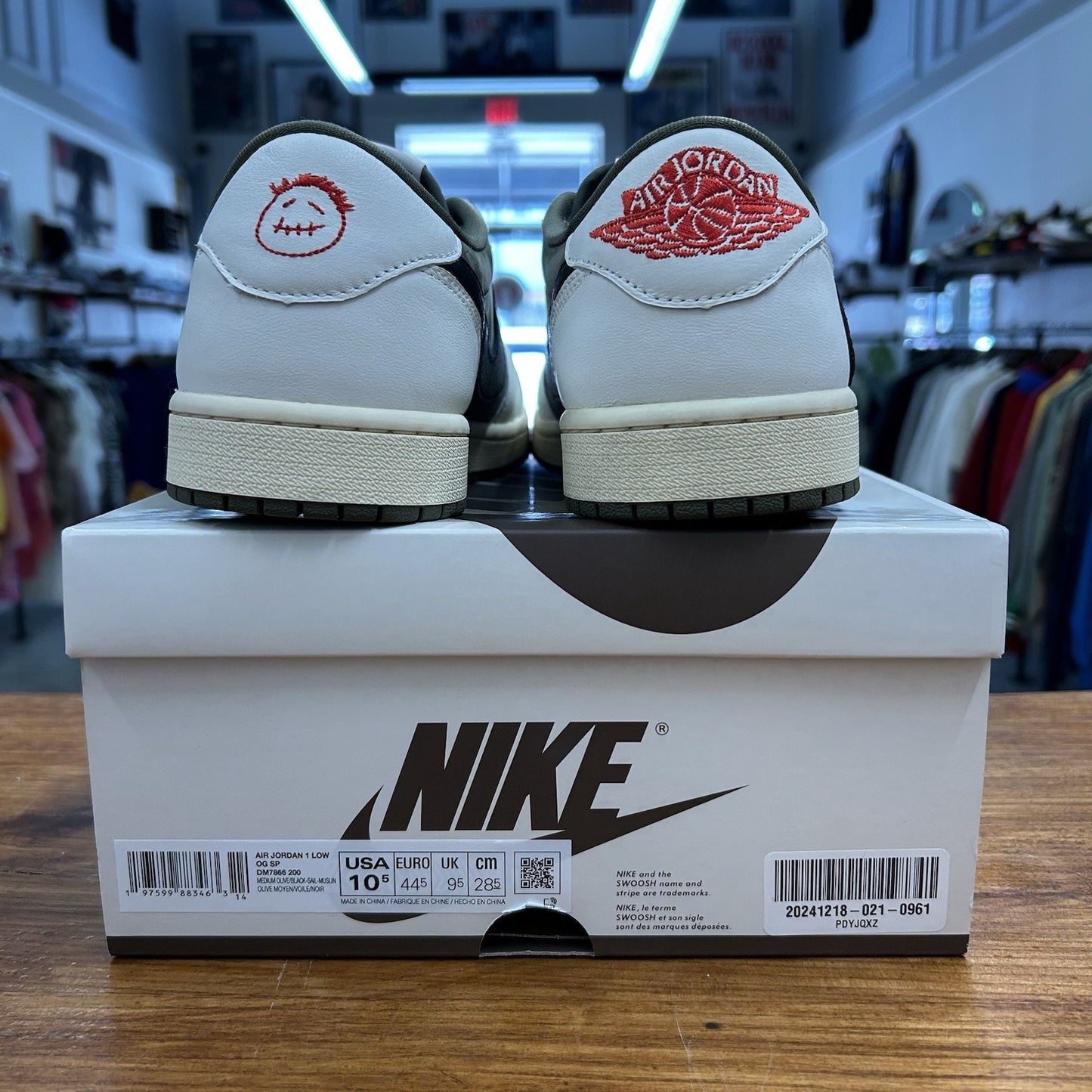 Size 10.5 - Travis Scott x Air Jordan 1 Retro OG SP Low Reverse Olive