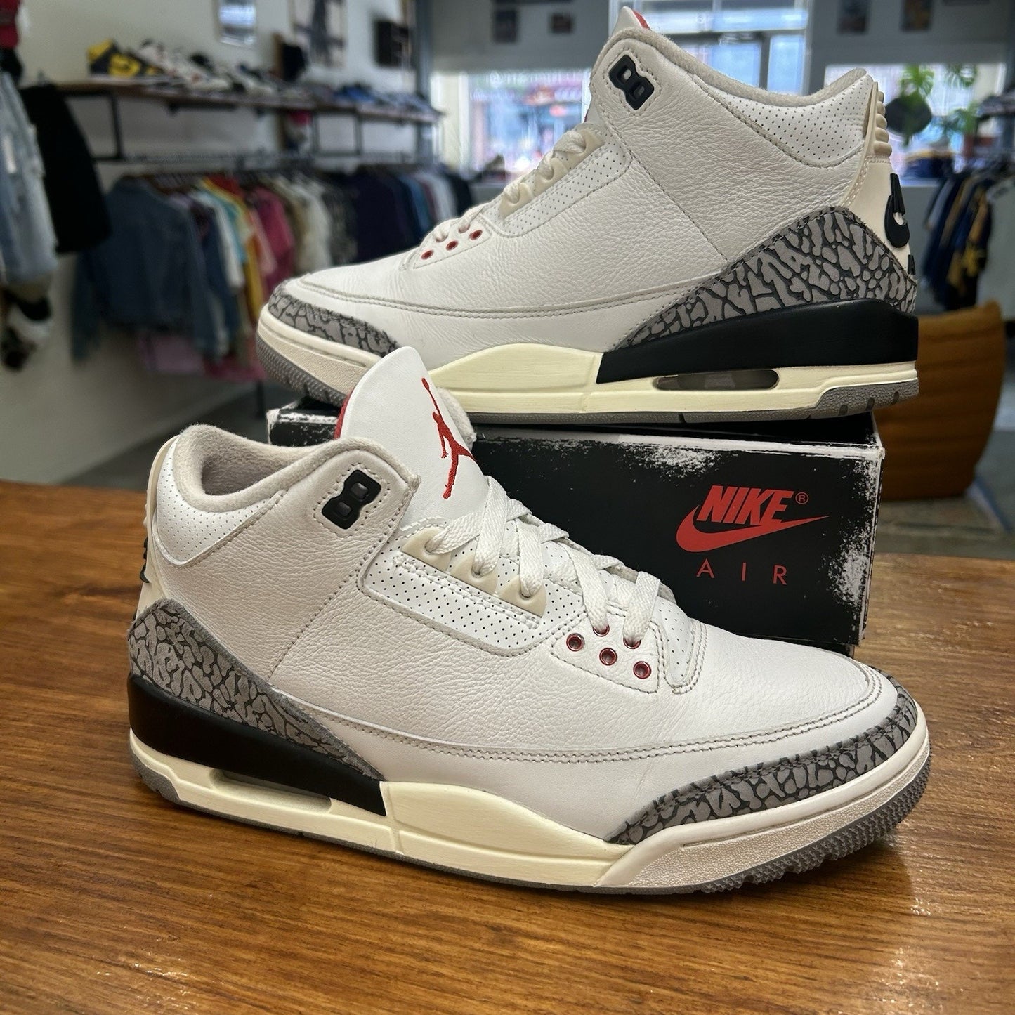 Size 9 - Jordan 3 Retro Mid White Cement Reimagined Lightly Worn OG All