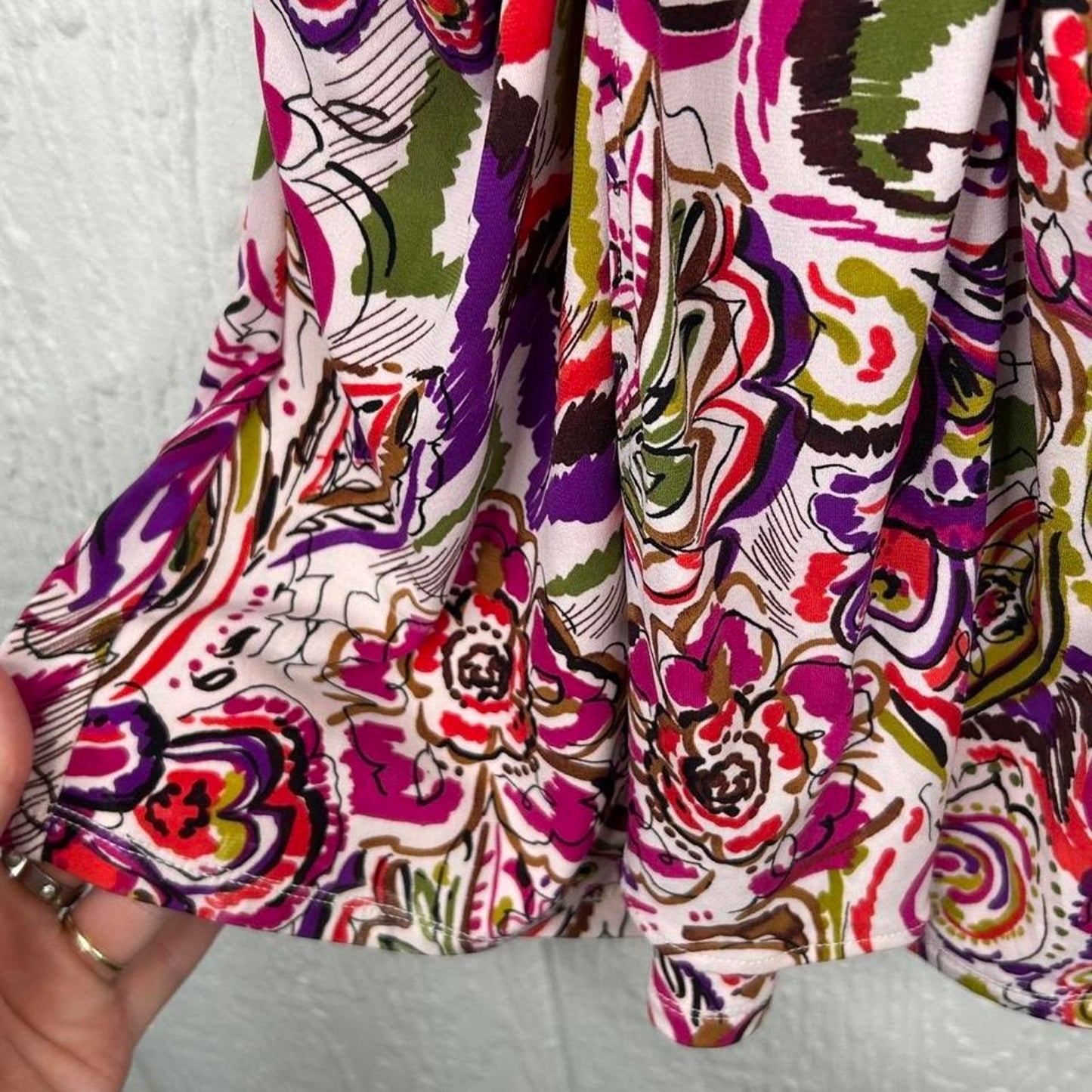 2000s y2k Paisley Style Stretchy O-Ring Halter Top (S)