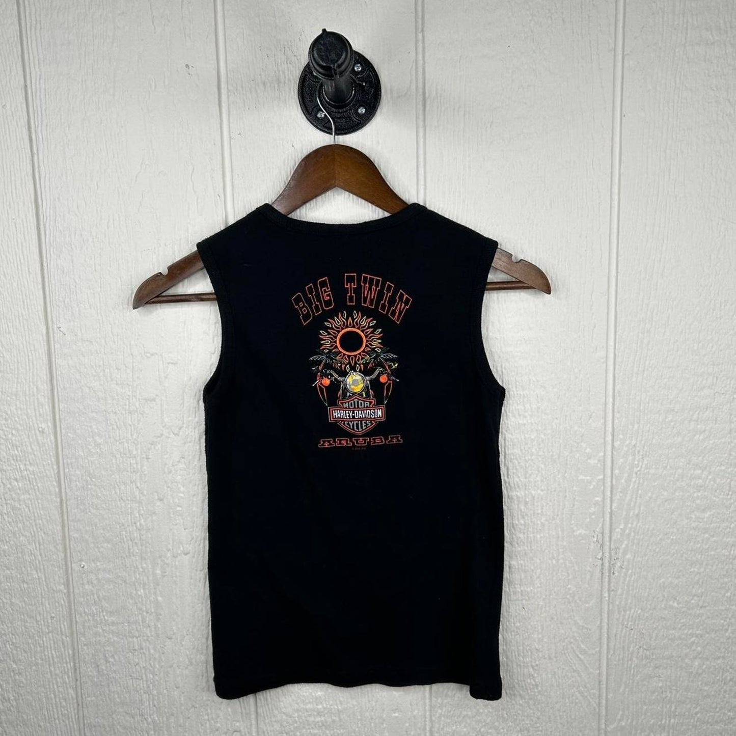 2000s y2k Harley Davidson Motorcycle Aruba Women's Tank (M)