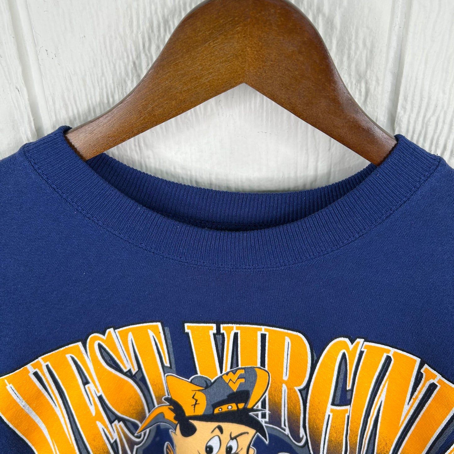 Vintage 90's WVU x Flintstones Graphic Crewneck (M)