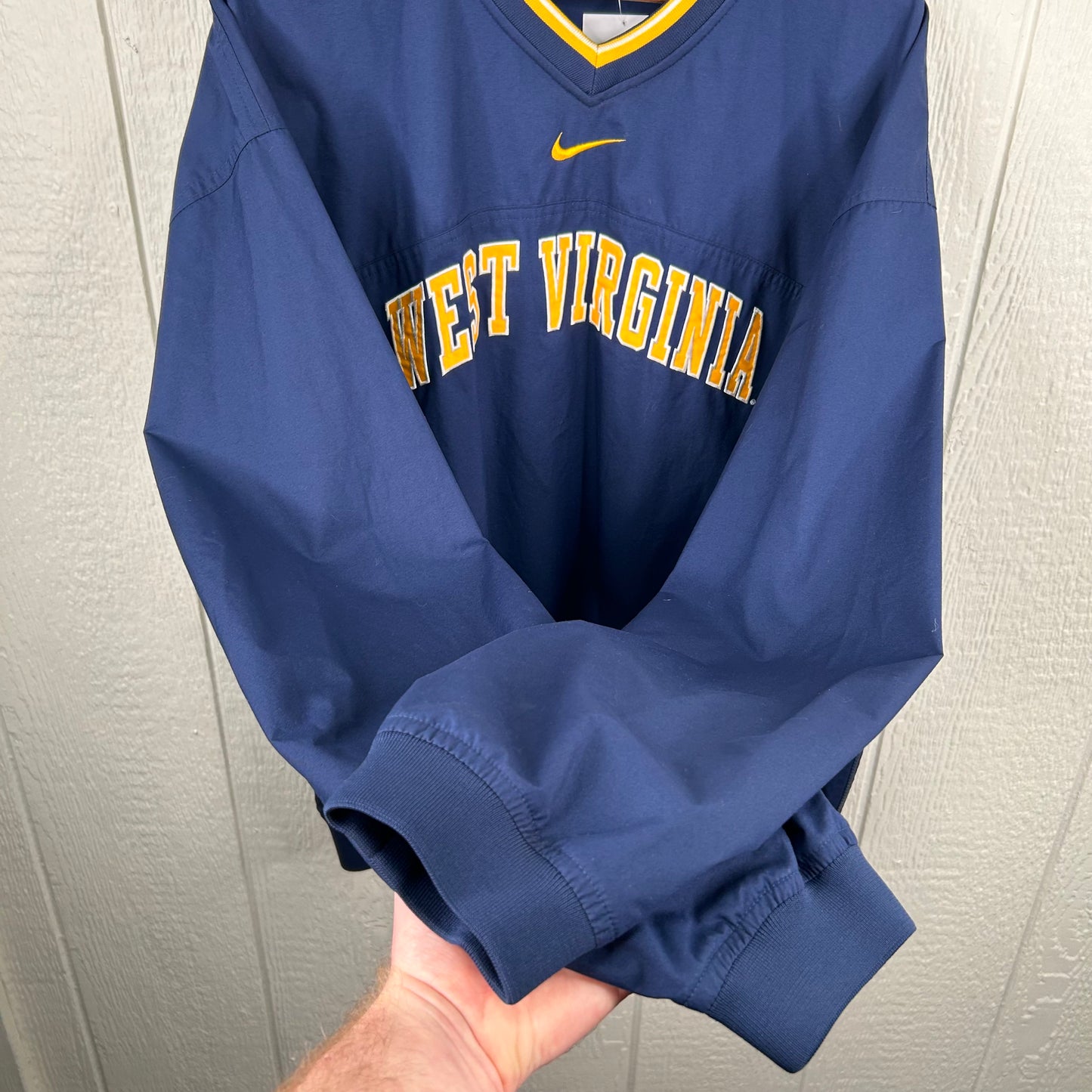 Vintage y2k West Virginia University Nike Center Swoosh Windbreaker (XXL)