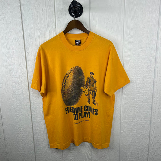 Vintage WVU 'Everyone Comes to Play' Football Tee (XL)