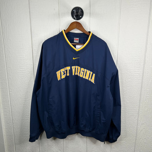 Vintage y2k West Virginia University Nike Center Swoosh Windbreaker (XXL)