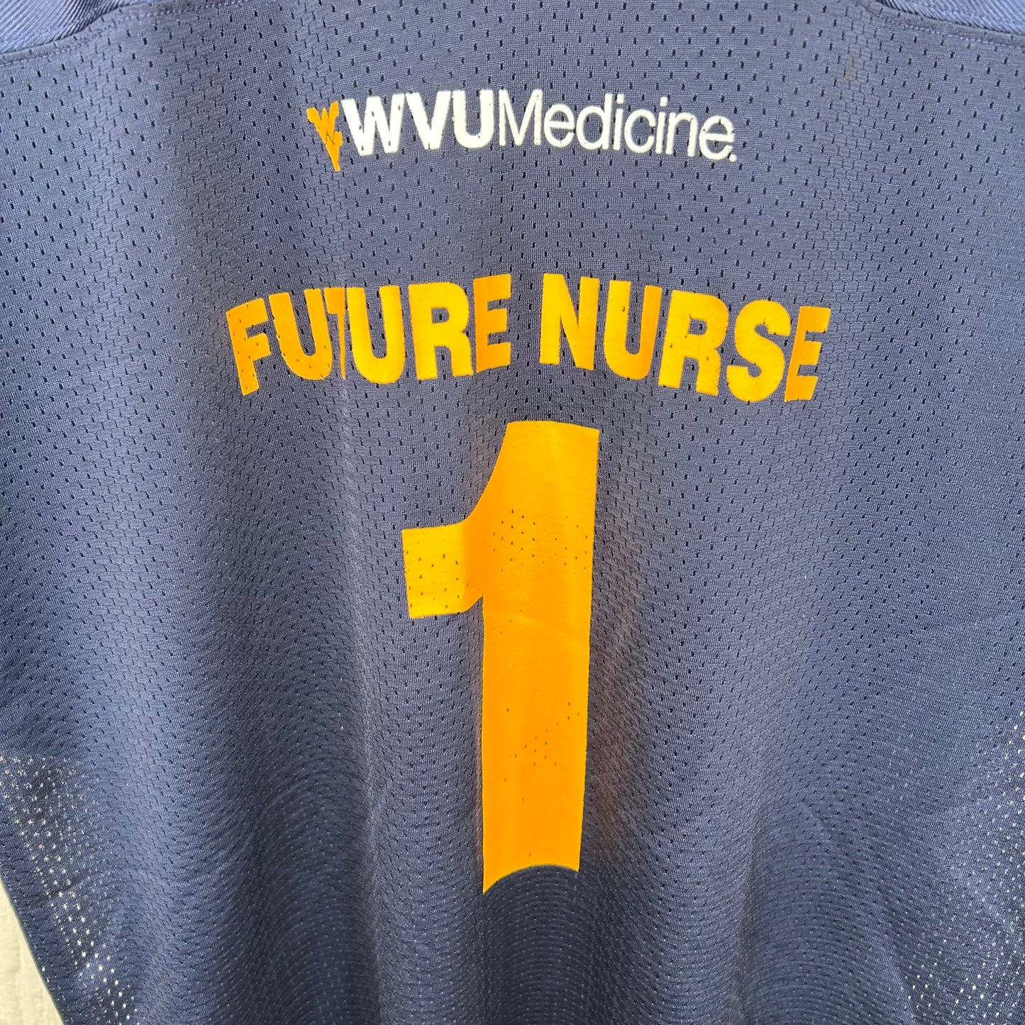 Modern WVU Medicine Future Nurse Navy Football Jersey (L)