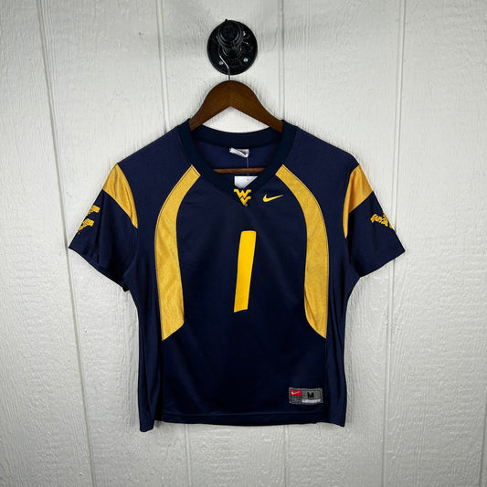 Y2K Navy WVU Nike Women's Football Jersey (M)