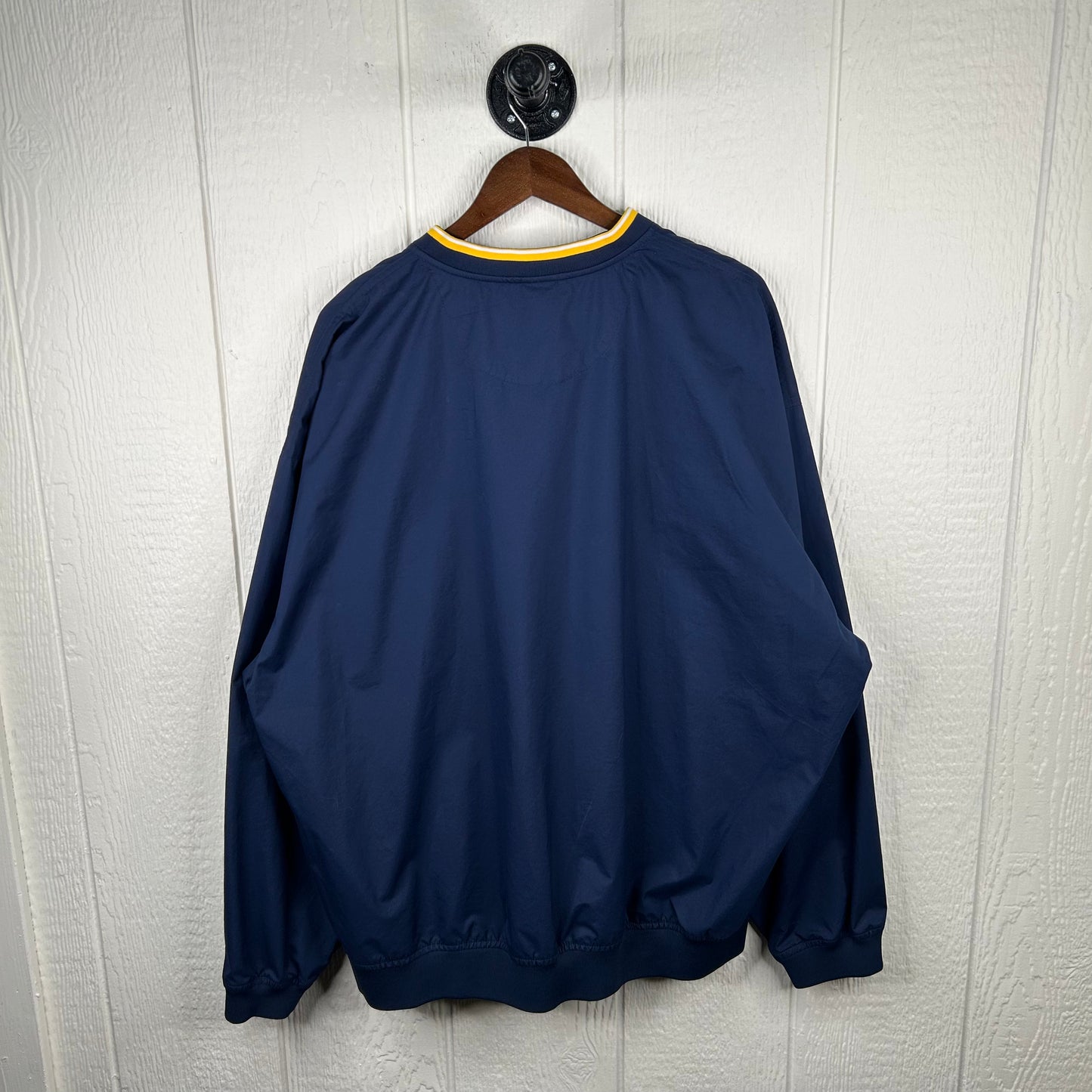 Y2K Navy West Virginia University Nike Center Swoosh Windbreaker (XXL)