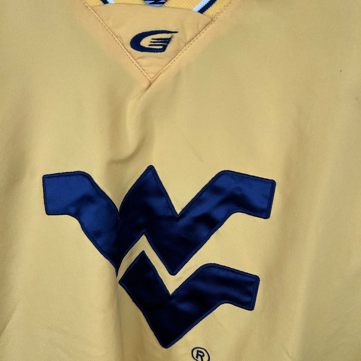 Y2K Gold Flying WV Mountaineers Embroidered Windbreaker (L)
