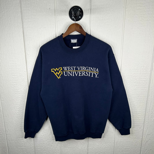 Y2K West Virginia University Navy Graphic Crewneck (L)