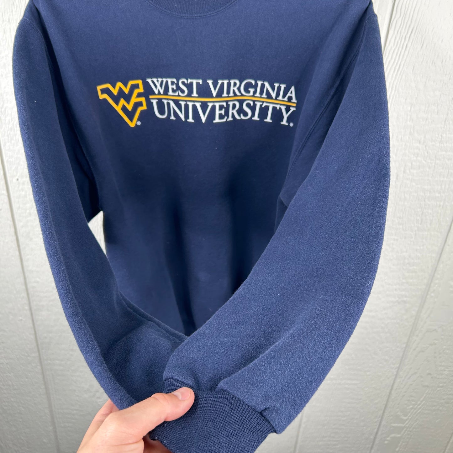 Y2K West Virginia University Navy Graphic Crewneck (L)