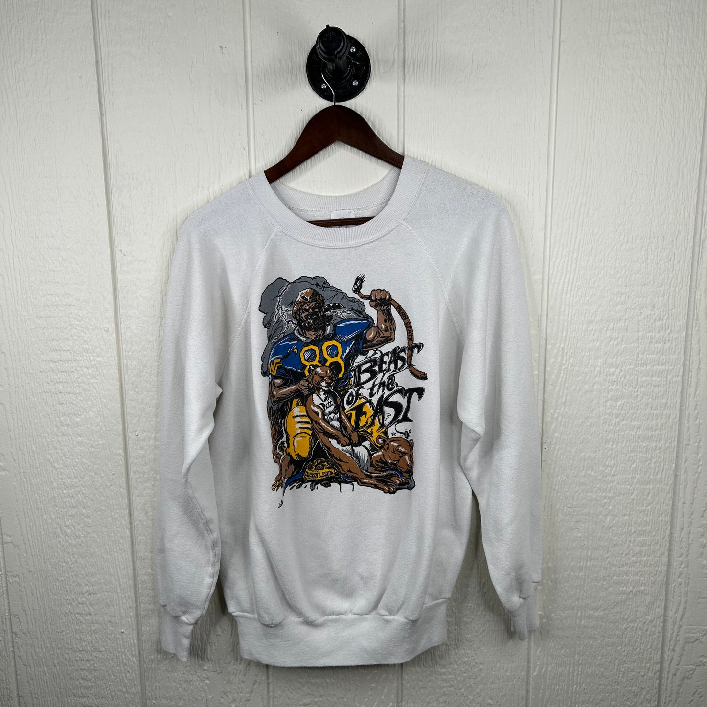 Rare Vintage WVU Beast of the East Graphic Crewneck (XL)
