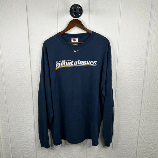 Vintage y2k WVU Mountaineers Nike Center Swoosh Long Sleeve (XXL)
