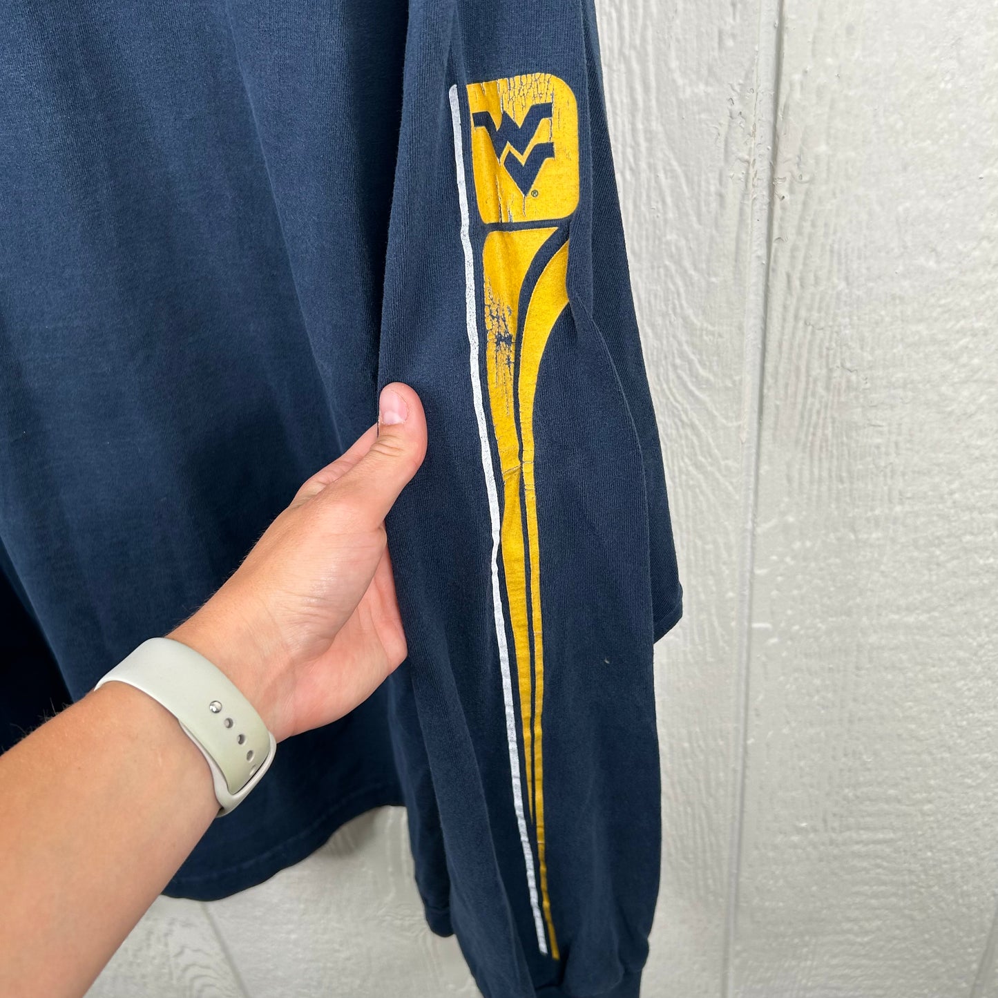 Vintage y2k WVU Mountaineers Nike Center Swoosh Long Sleeve (XXL)