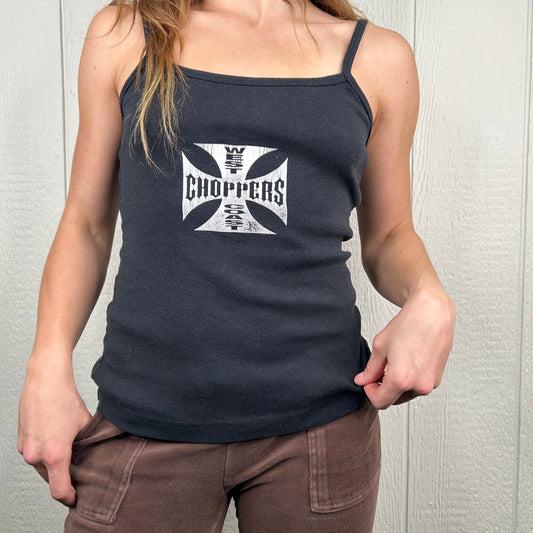 Vintage 90's West Coast Chopper Femme Black Tank Top (XL)
