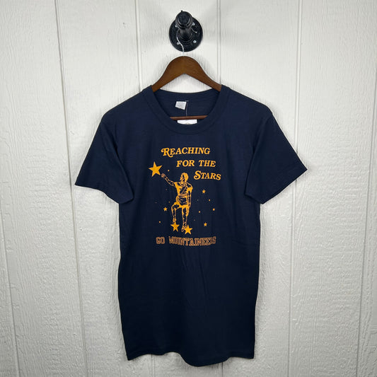 Rare Vintage 70s 'Reaching For The Stars' Go Mountaineers WVU Graphic Tee (M)