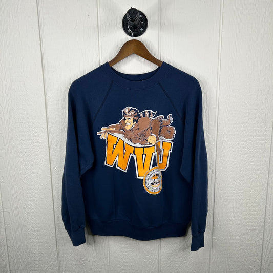 Rare 70s WVU Mountaineer Graphic Crewneck (M)