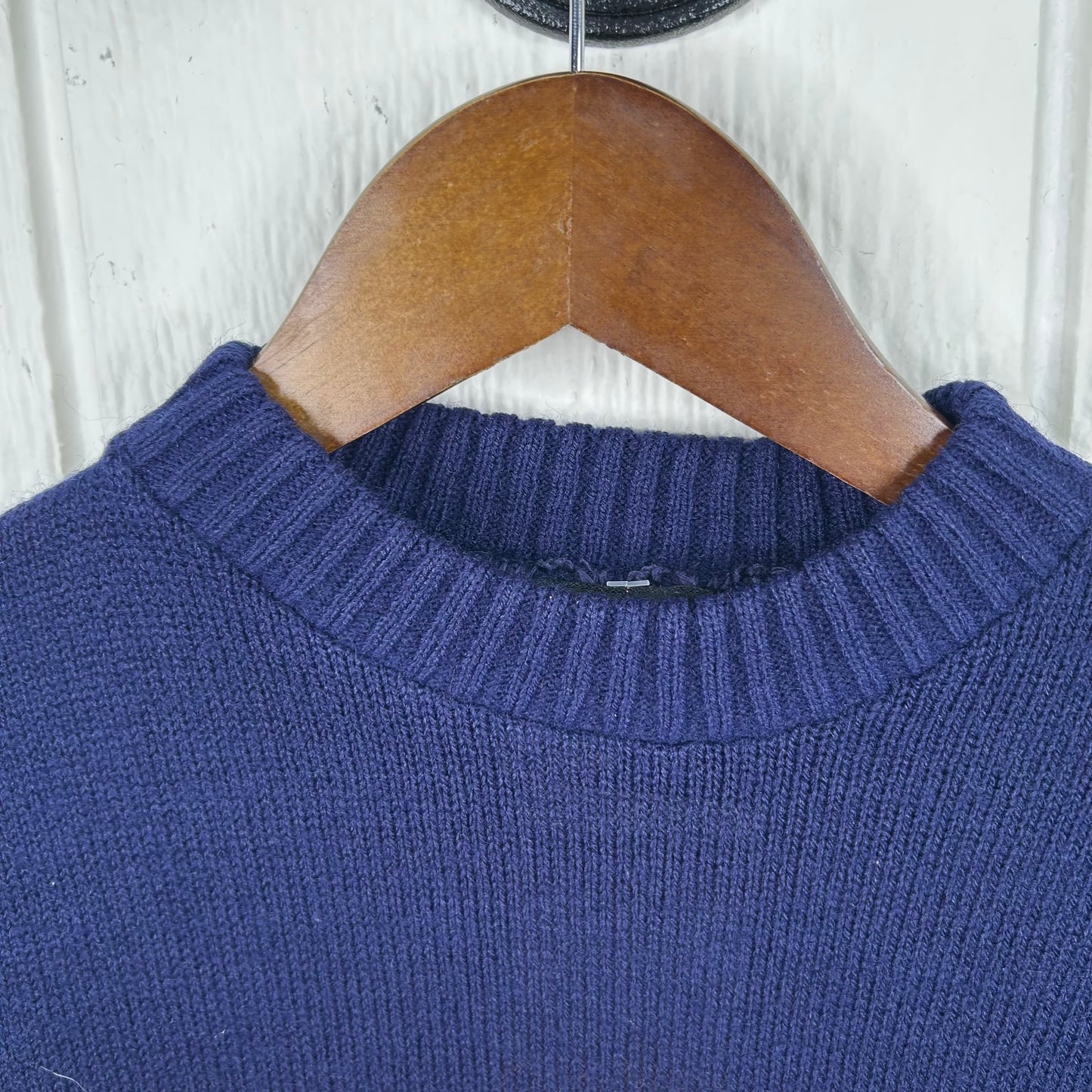 Vintage 80s Embroidered West Virginia Hand Knit Sweater (L)