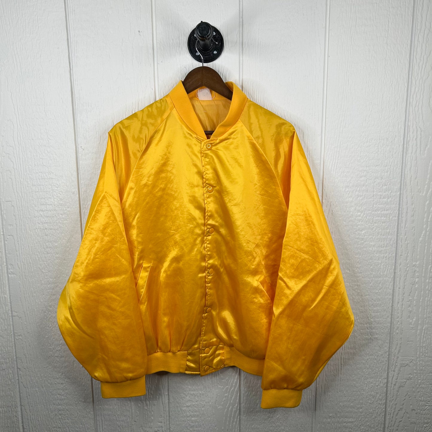 Vintage 80s Gold West Virginia Bomber Jacket (L)