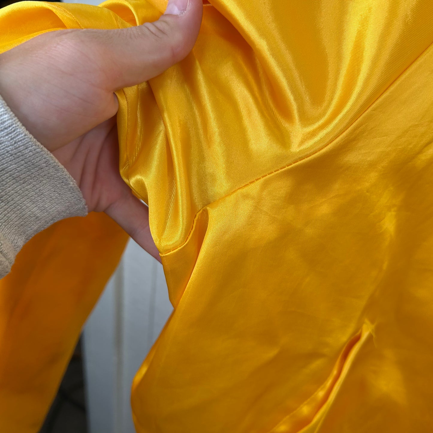 Vintage 80s Gold West Virginia Bomber Jacket (L)