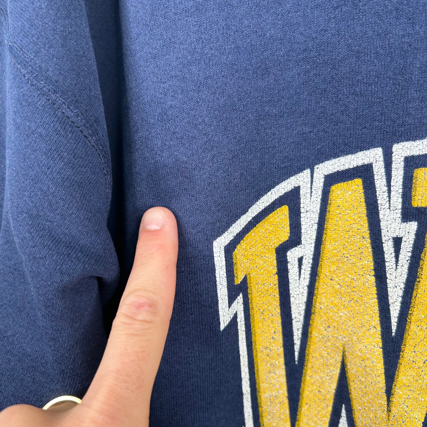 Vintage 90s WVU Graphic Crewneck (XL)