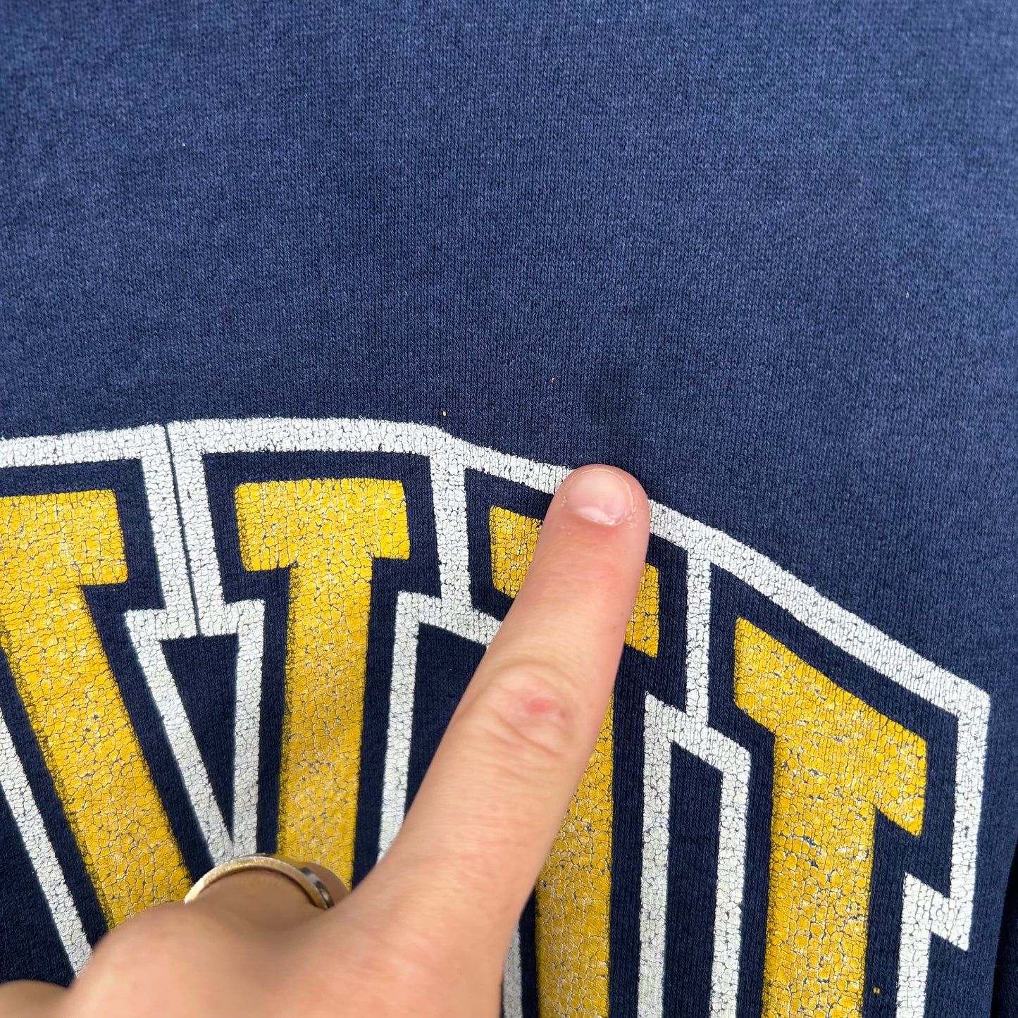 Vintage 90s WVU Graphic Crewneck (XL)