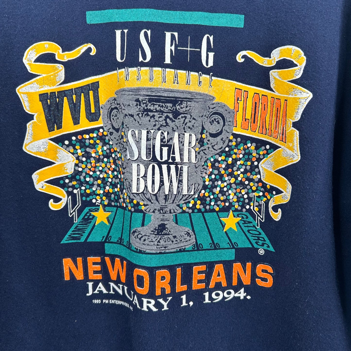 Vintage 1993 WVU Sugar Bowl Crewneck (L)