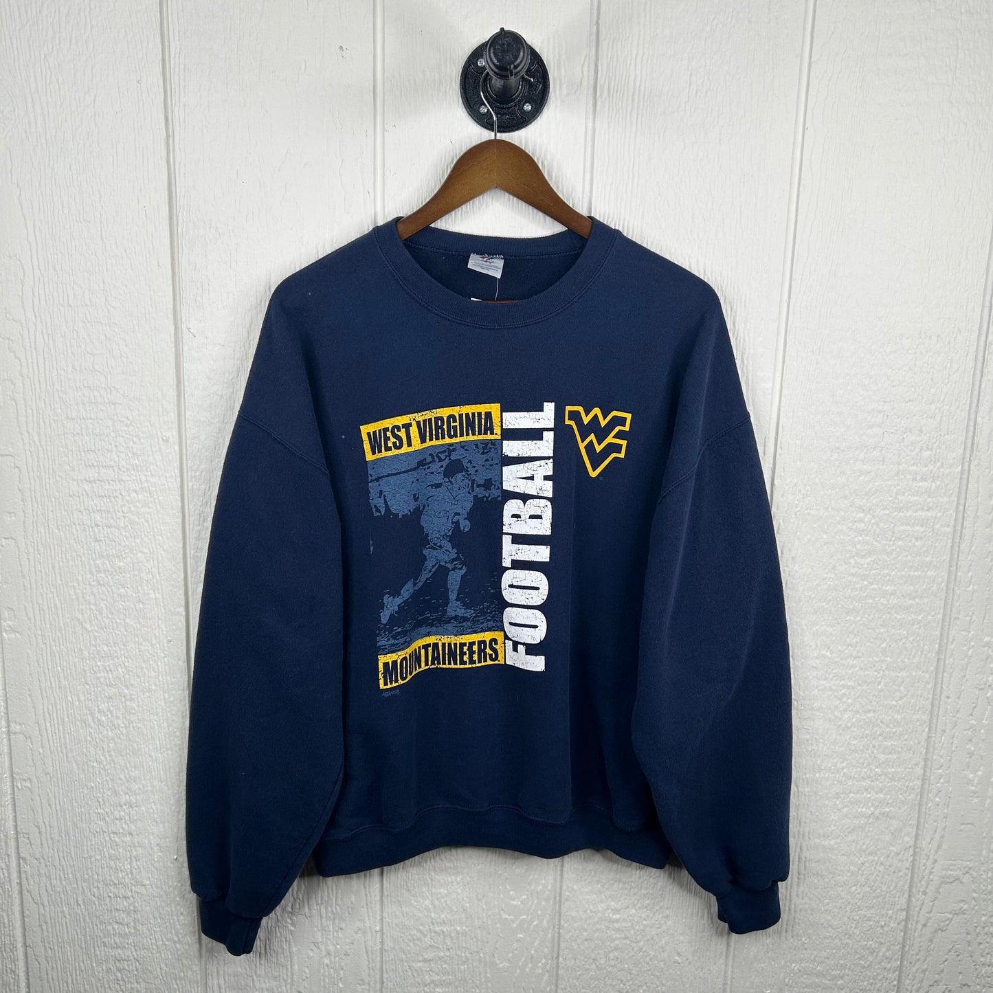 Y2K WVU Football Graphic Crewneck (L)