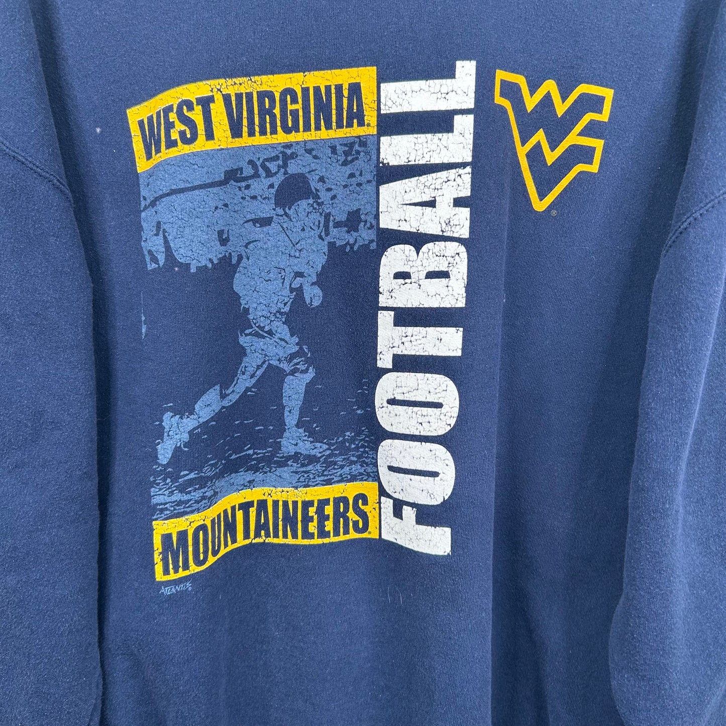 Y2K WVU Football Graphic Crewneck (L)