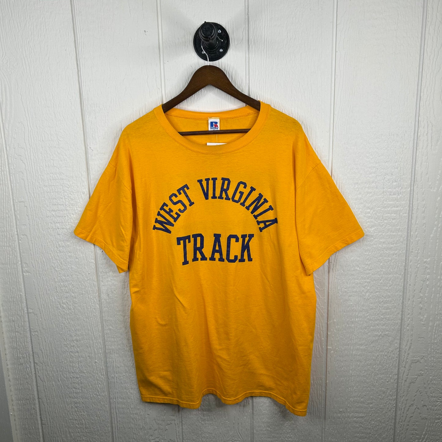Vintage 90s West Virginia University Track Double-Sided Tee (XL)