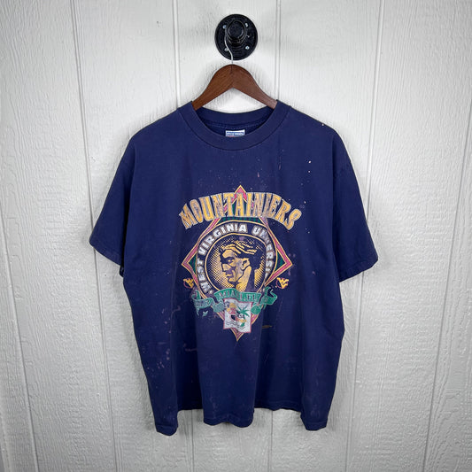 Vintage 90's WVU Mountaineers Carquest Bowl Graphic Tee (XL)