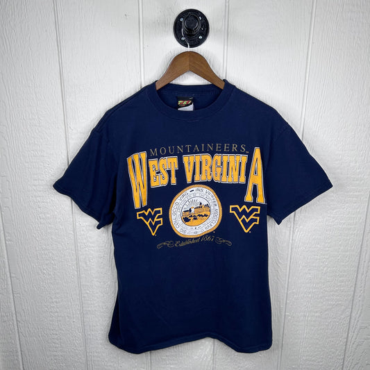 Vintage 90's WVU Mountaineers Graphic Tee (L)